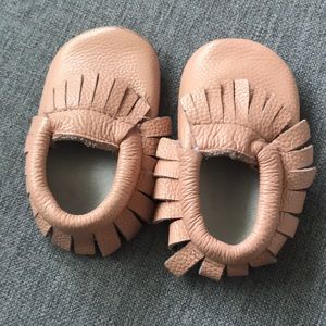 Pink moccasins